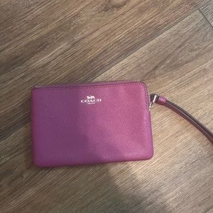 Purple coach wristlet